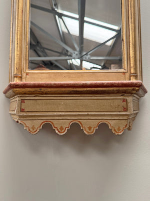 Painted mirror with shelf