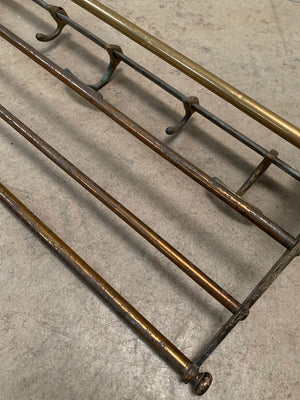 Brass luggage rack