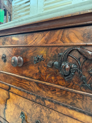 Marble top chest of drawers