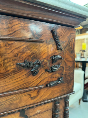 Marble top chest of drawers