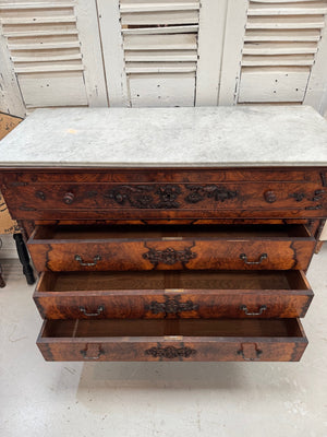 Marble top chest of drawers