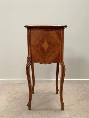 Walnut veneered single chevet