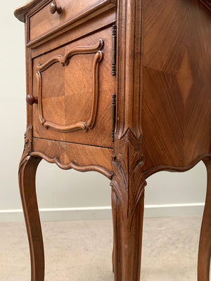 Walnut veneered single chevet