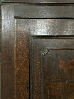 Oak corner cupboard