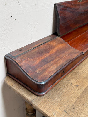 Mahogany desk top storage