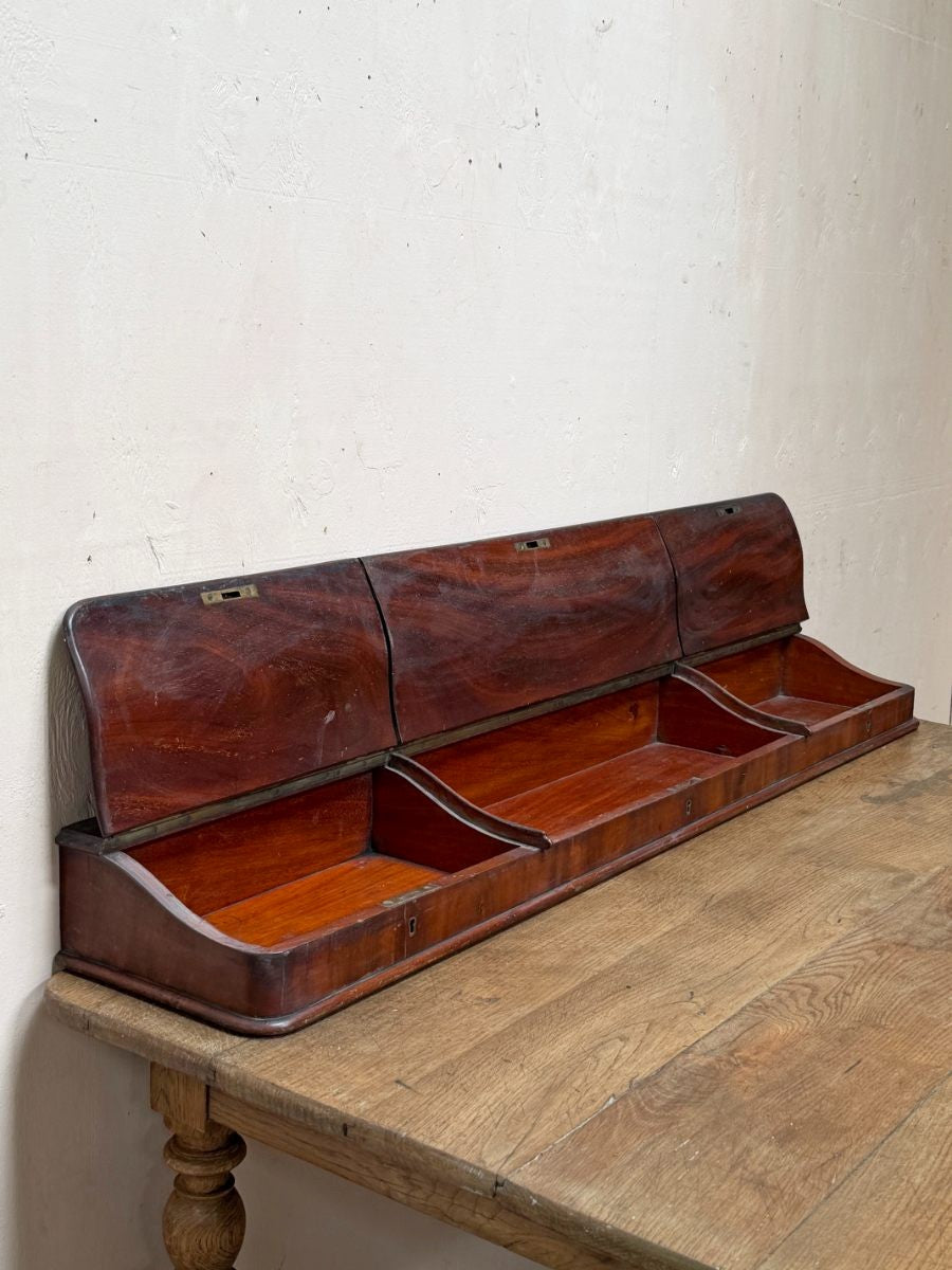 Mahogany desk top storage
