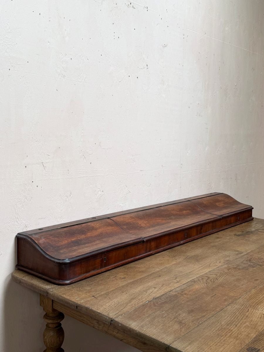 Mahogany desk top storage
