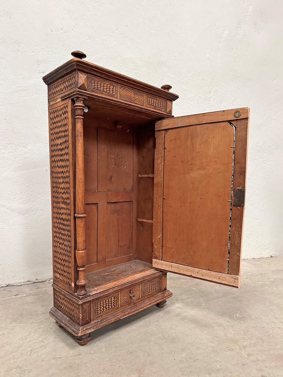 Faux bamboo apprentice piece cupboard