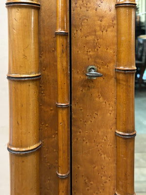 Faux bamboo mirrored cupboard (Reserved)