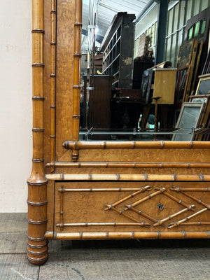 Faux bamboo mirrored cupboard (Reserved)