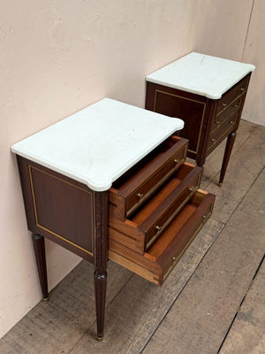 Pair of mahogany drawers