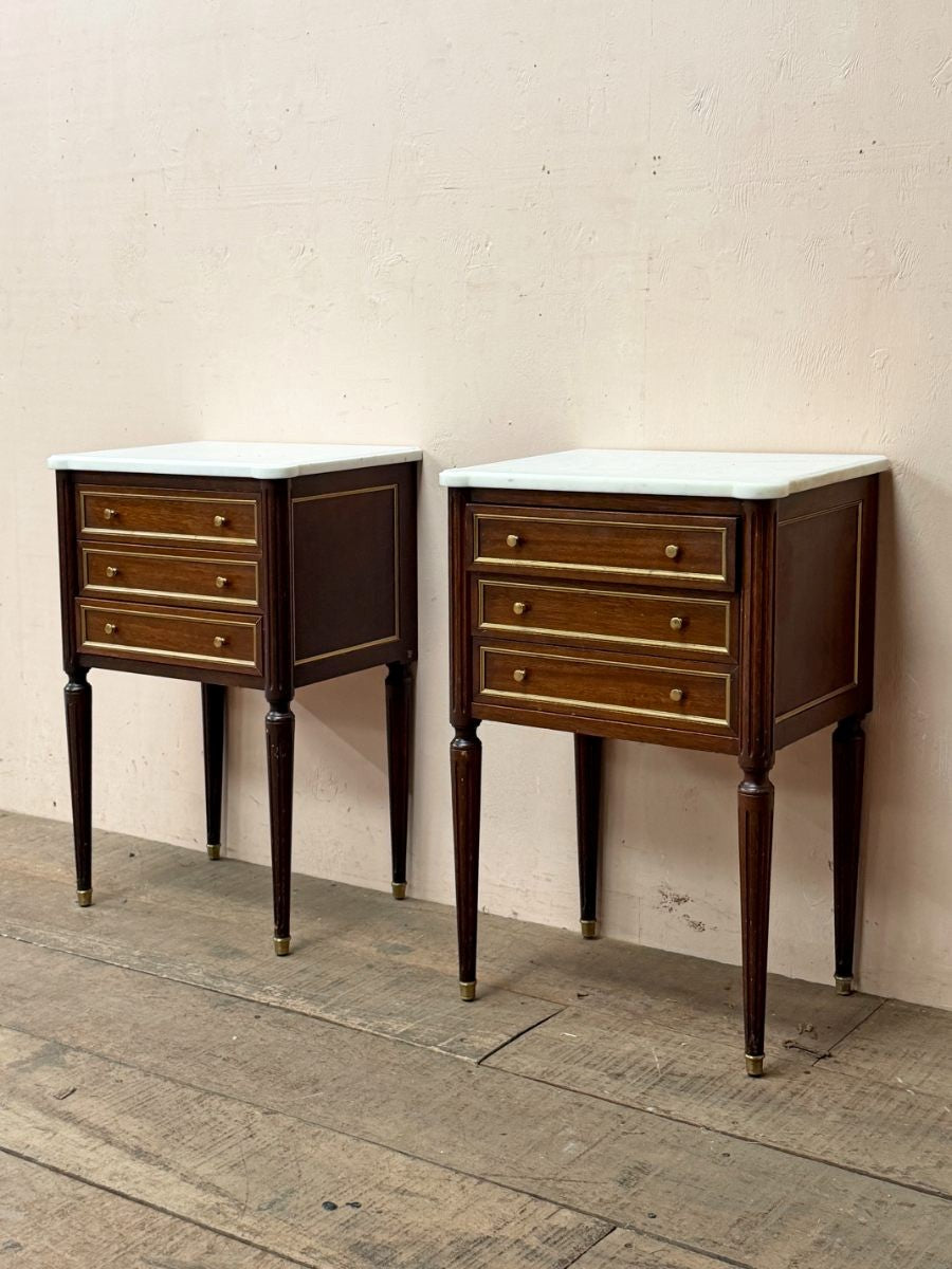 Pair of mahogany drawers