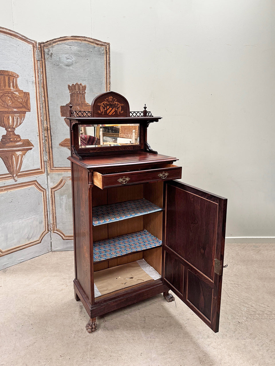 Slim rosewood cabinet