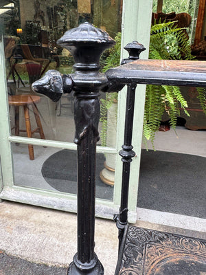 Tiered iron shelf stand