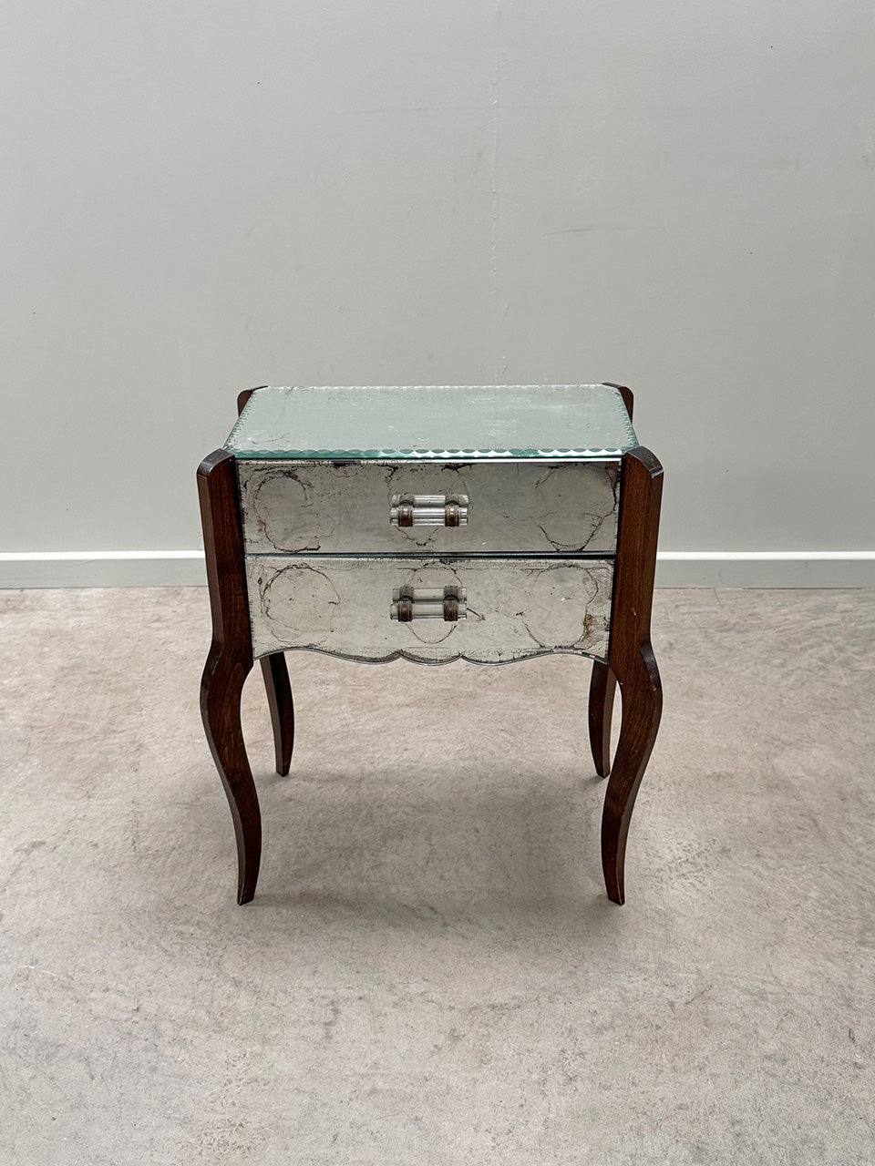 Mirrored bedside cabinet