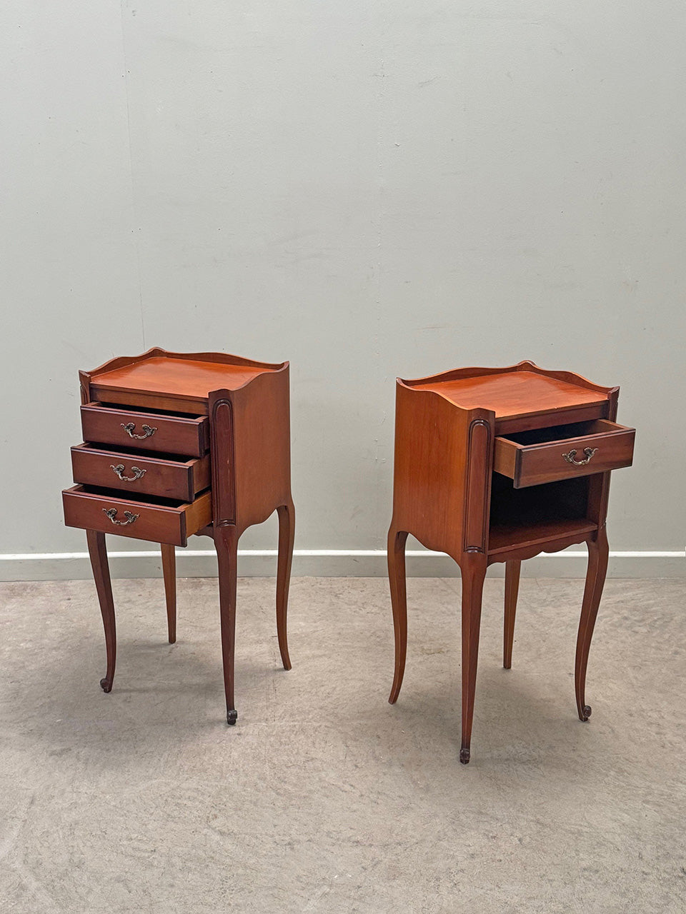 Near pair of bedside cabinets