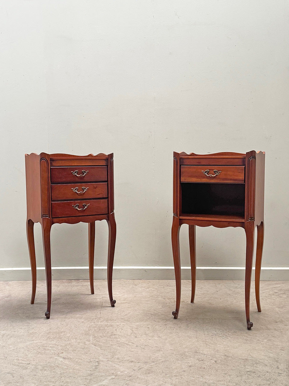 Near pair of bedside cabinets