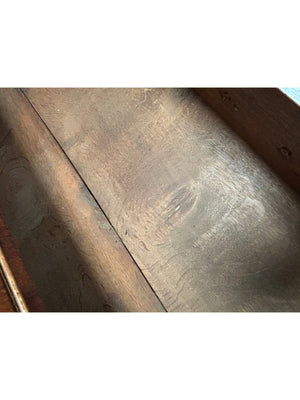 Oak and walnut chest of drawers