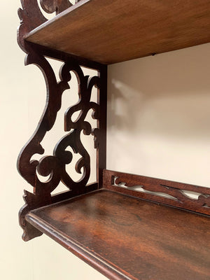 Openwork wall shelves