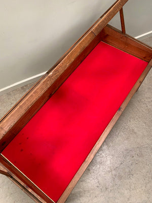 Pitch pine display cabinet