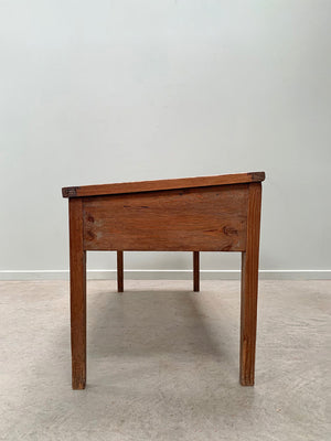 Pitch pine display cabinet