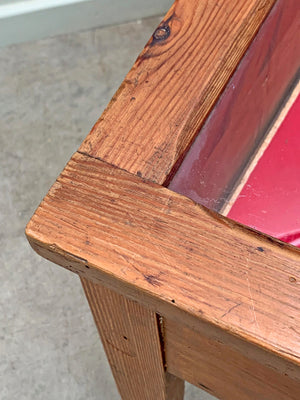 Pitch pine display cabinet