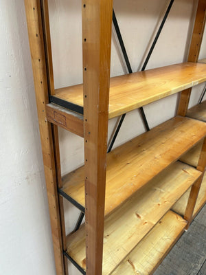 Mid century pine shelving