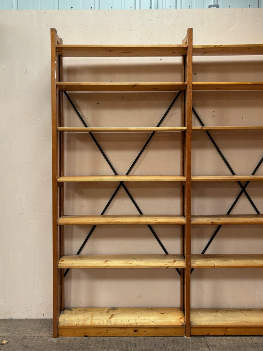 Mid century pine shelving