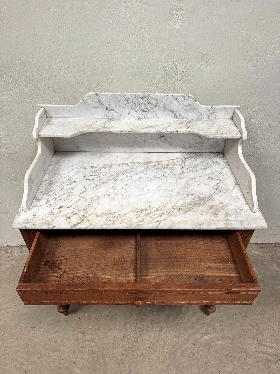 Pine washstand with a marble top
