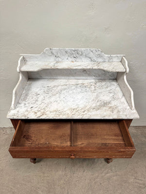 Pine washstand with a marble top