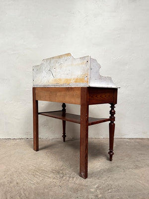 Pine washstand with a marble top
