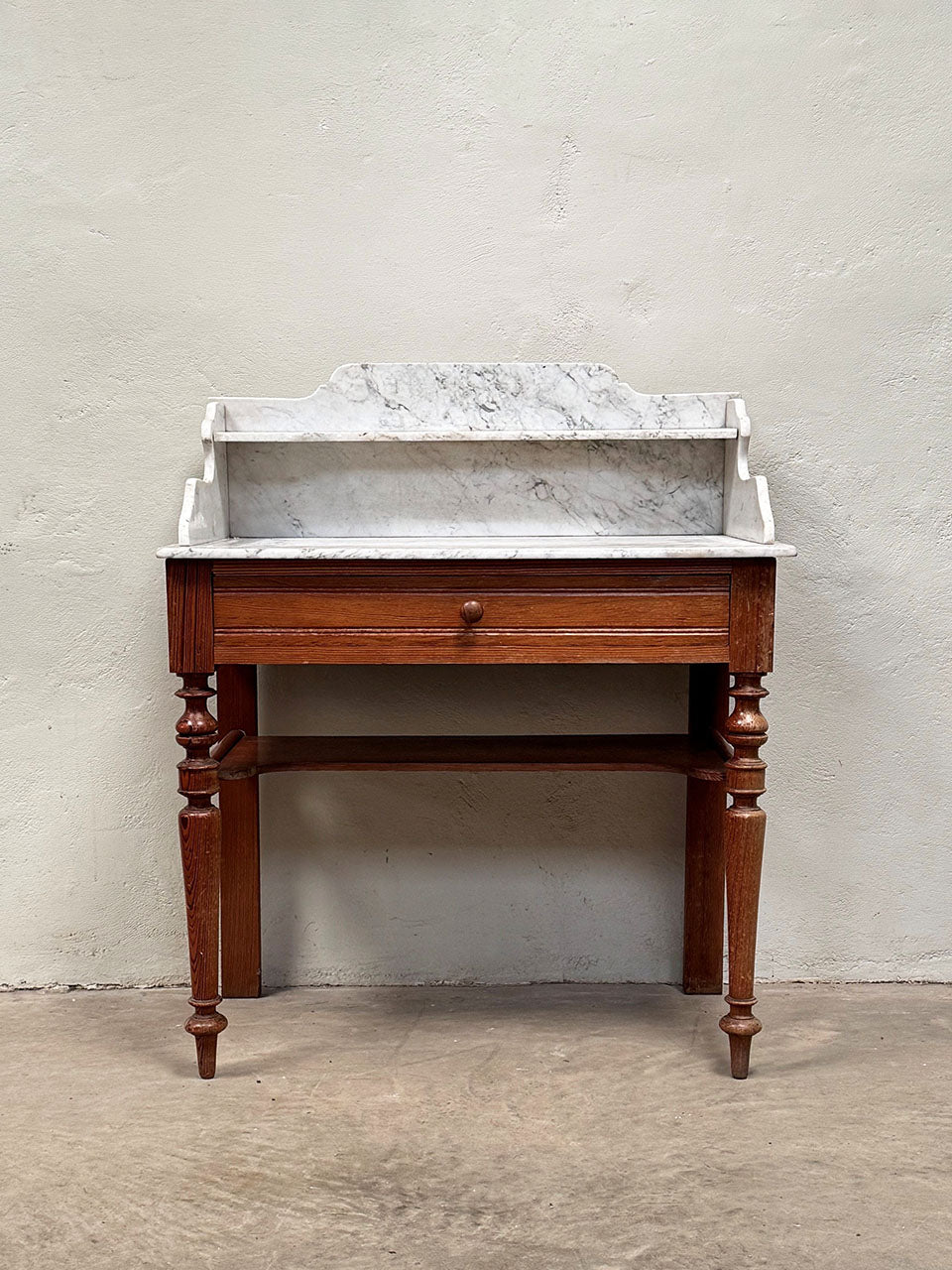 Pine washstand with a marble top