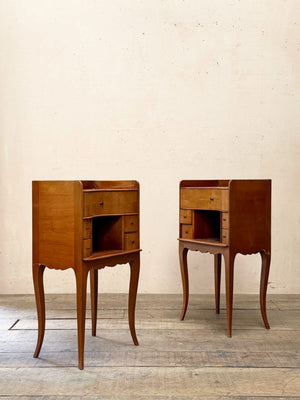 Pair of cherry bedsides