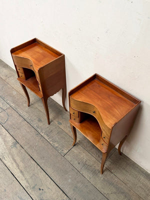 Pair of cherry bedsides