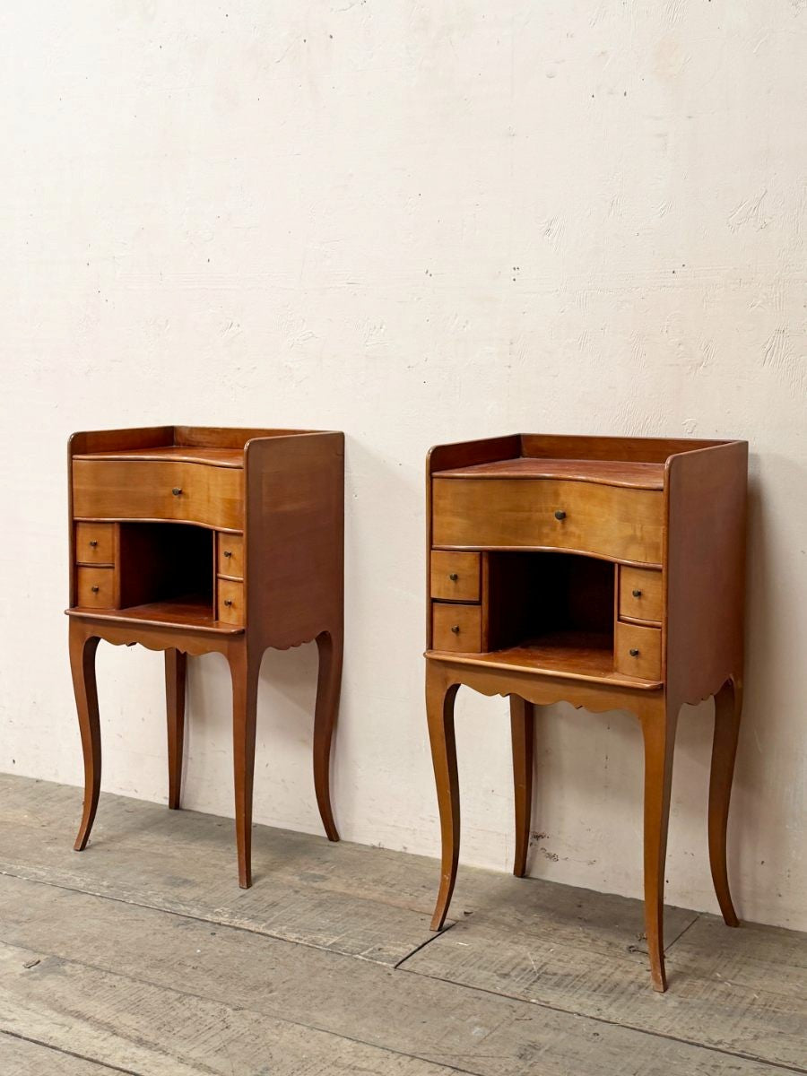Pair of cherry bedsides