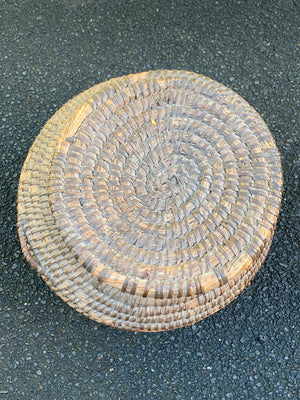 Lidded rattan storage container