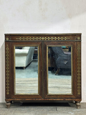 Regency mirror front cupboard