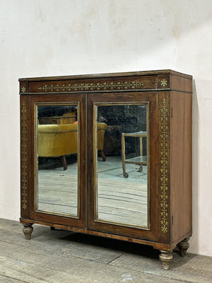 Regency mirror front cupboard