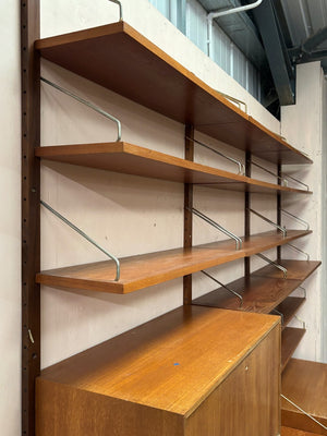 1960's teak shelving system