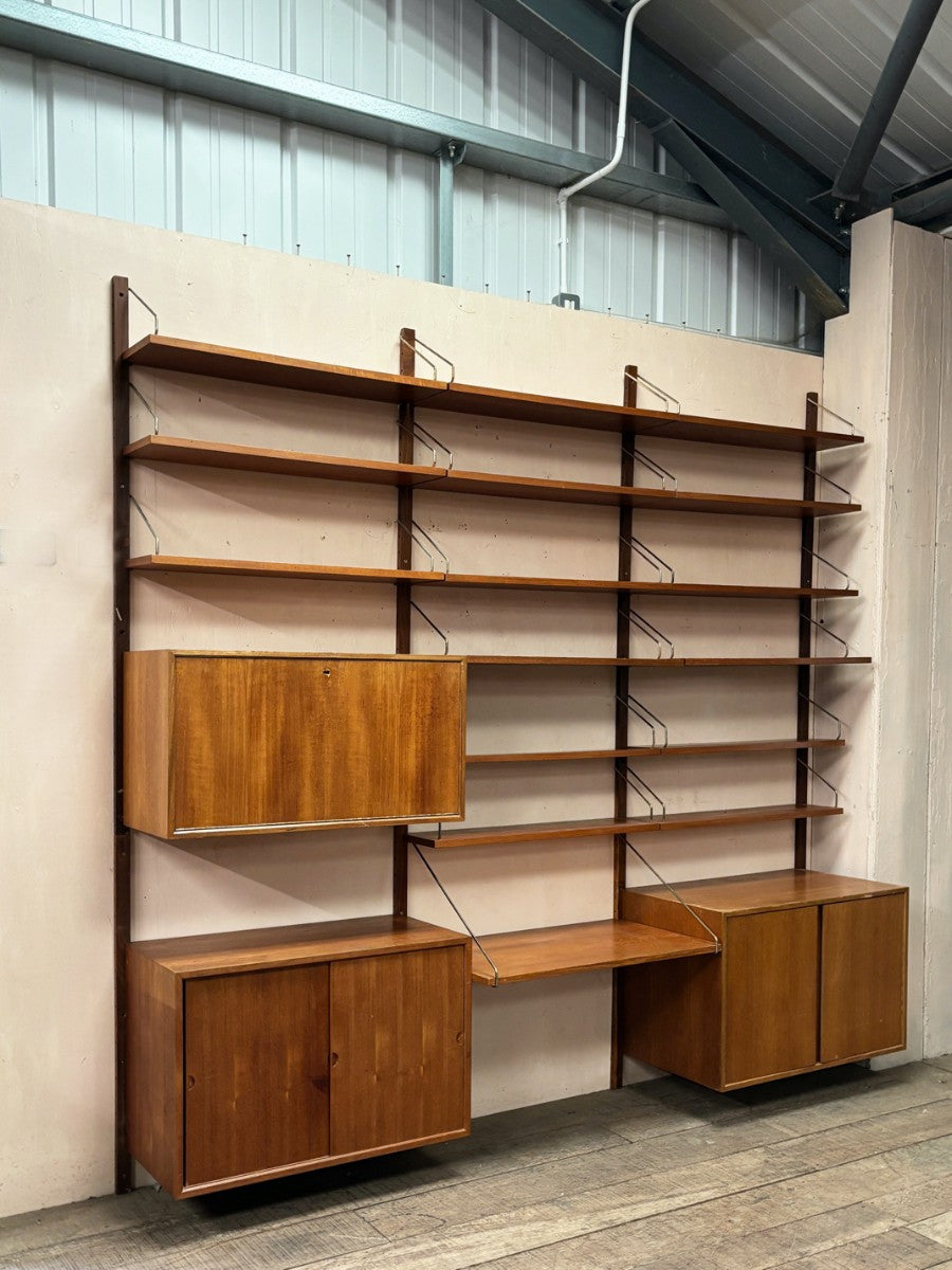 1960's teak shelving system