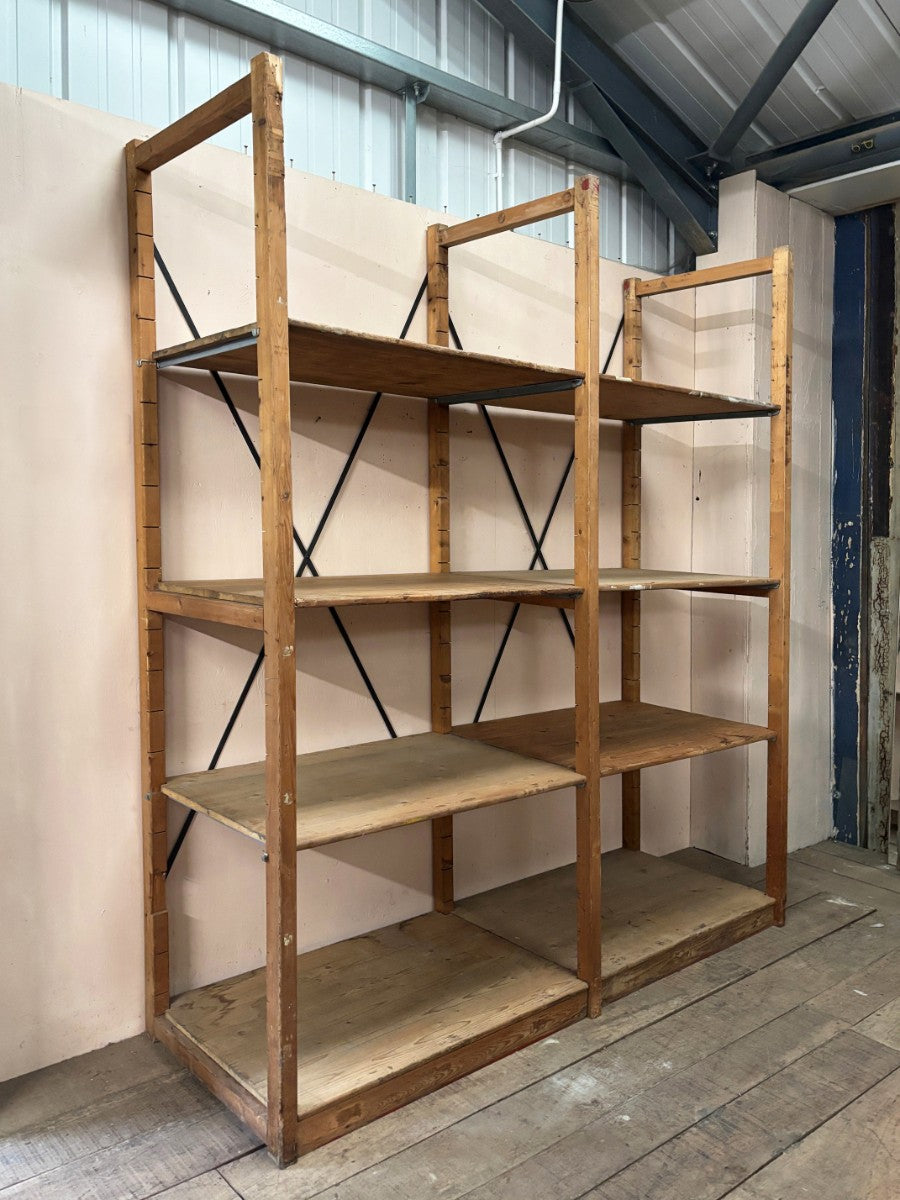 Mid century warehouse shelves