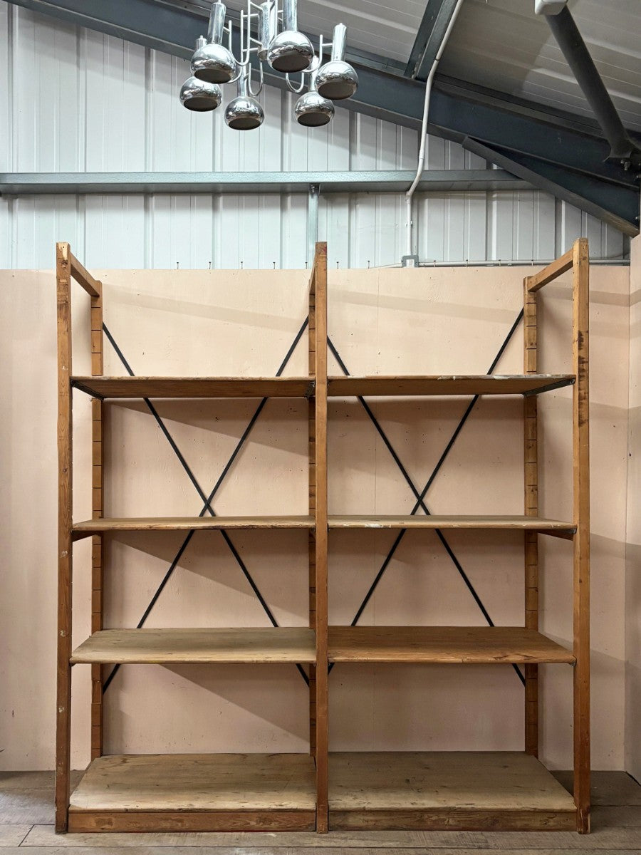 Mid century warehouse shelves