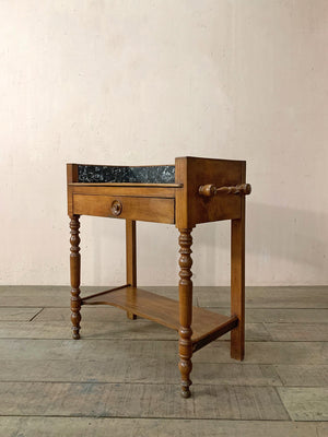 Petite washstand with marble gallery