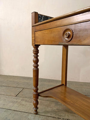 Petite washstand with marble gallery