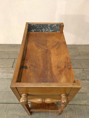 Petite washstand with marble gallery