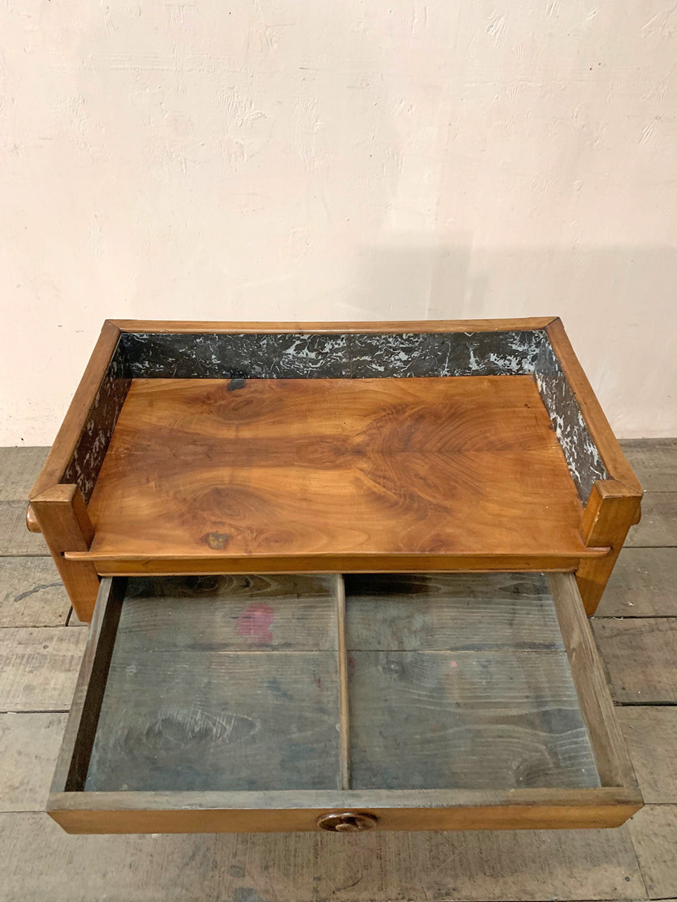 Petite washstand with marble gallery