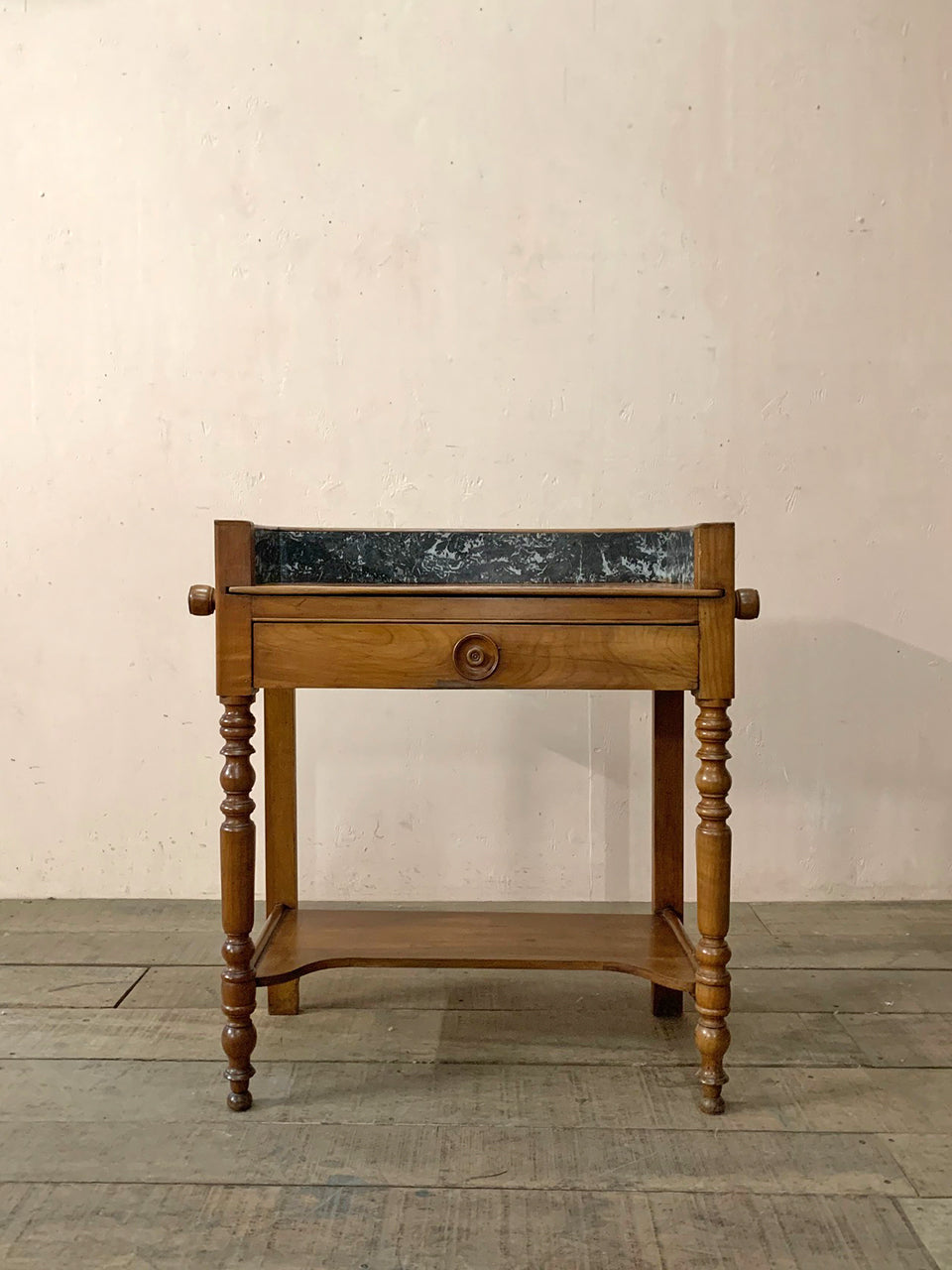 Petite washstand with marble gallery