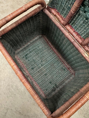 Wicker storage box