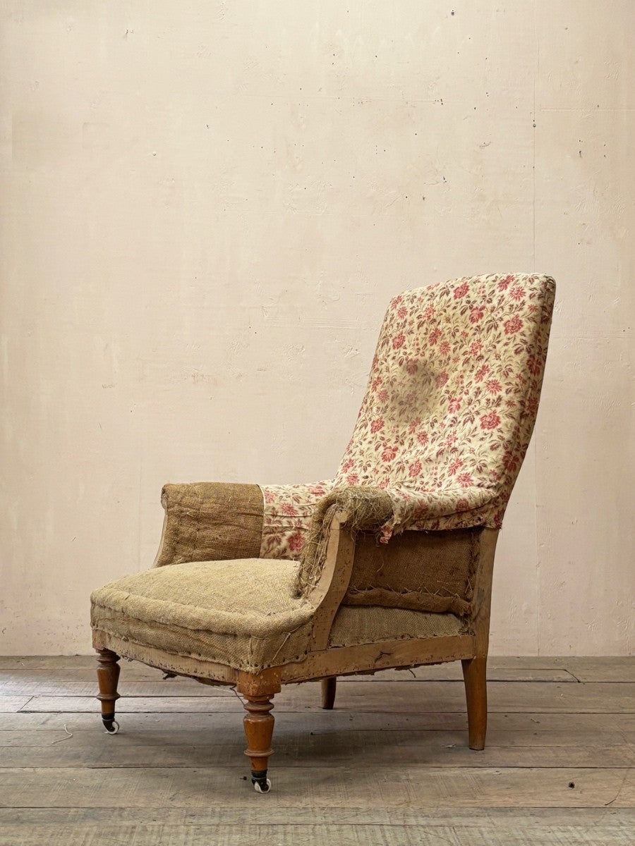 Armchair with very high back