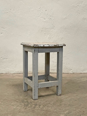 Grey painted stool